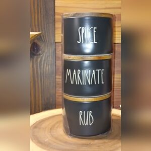 Rae Dunn SPICE MARINATE RUB cellar stackers